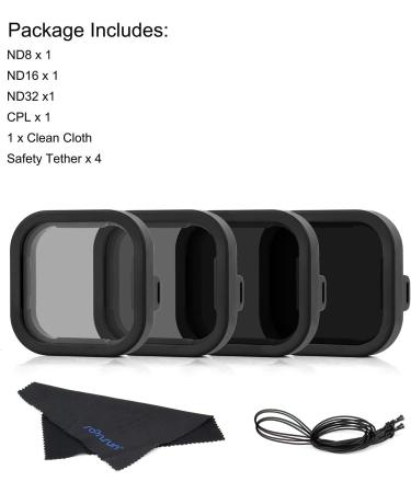 Soonsun 4-Pack Lens Filter Kit for GoPro Hero 11/10/9 Black - ND8 ND16 ND32 CPL Filters - Lens Protector for GoPro Hero 9/10/11 Black Camera - Buy Online on GoSupps.com
