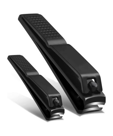 TRHDFW Blackened Stainless Steel Nail Clipper Size Home Nail Clipper Nail Nail Tool with Checked File Nail Clippers Nail Clippers with Catcher