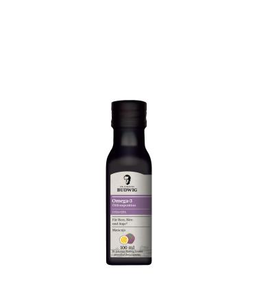 Dr.Budwig Omega 3 DHA+EPA Maracuja (100ml) - linseed oil & omega 3 algae oil - Omega 3 high (EPA DHA) - algae oil Omega 3 vegan liquid omega 3 oil omega 3 for children Maracuja 100 ml (1 Pack)