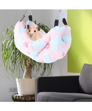 Mipcase 1pc Pet Sleeping Bag Guinea Pig Bedding Hamster Cage Hanging Nest Pet Hanging Bed Squirrel Hook up 36X34CM Blue - Buy Online on GoSupps.com