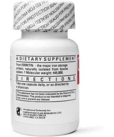Ferritin Iron Supplement 5mg for Women and Men - 240 Capsules (2 Pack) | Cardiovascular Support - Buy Online on GoSupps.com