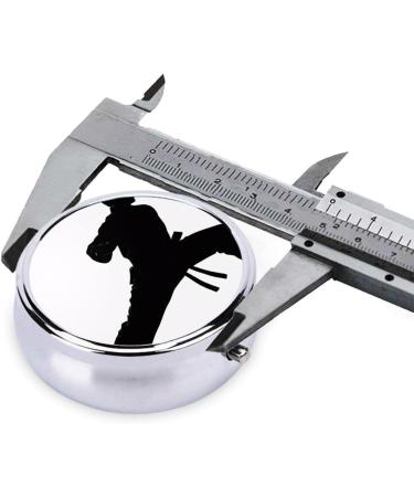 Karate Men Round Pill Box | 3 Compartment Mini Travel Organizer | Portable Medicine & Vitamin Holder - Buy Online on GoSupps.com
