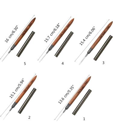 6/9/12/15/18mm Nail Art Brush Pull Line Painted Pen Nail Nail Dotting Tools Nail Art Liner Brush For Nail Artists Nail Art Design Painting Brush Nail Art Brush Nail Dotting Tools For Nail Artists - Buy Online on GoSupps.com