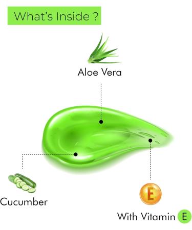 Pure Aloe Vera Gel with Cucumber and Vitamin E | For Skin and Hair 200g Pack - Buy Online on GoSupps.com