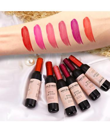 TAYNING Wine Liquid Lipstick Set - 6 Colors Lip Tint, Long Lasting Makeup with Gloss & Matte, Waterproof & All Day Wear - Perfect Gift for Women - Buy Online on GoSupps.com