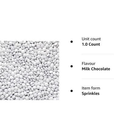 Coloured Milk Chocolate Beans - 30g or 100g - Cake Cupcake & Cookie Decoration Sprinkles (White 30g) White 30g - Buy Online on GoSupps.com