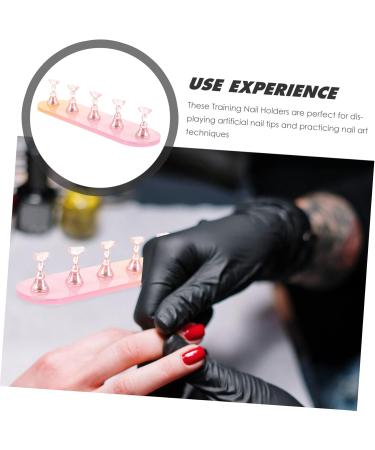 FOMIYES 2 Sets Nail Practice Holder Practice Nail Stands Training Nail Racks Nail Practice Stand Nail Art Decoration Acrylic Trays for Display Beauty Fixture Strip Plastic - Buy Online on GoSupps.com