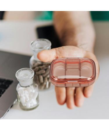 Healeved Travel Organizer Portable Case Medicine Dispenser 3 Compartments Small Case for Pocket Purse Daily Medicine Holder Container Red - Buy Online on GoSupps.com