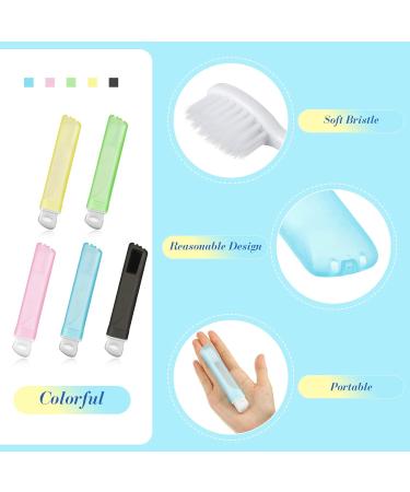 Folding Travel Toothbrush Set with Case - Soft Bristles, Portable for Camping, Hiking, Business Trips - 5 Colors - Buy Online on GoSupps.com