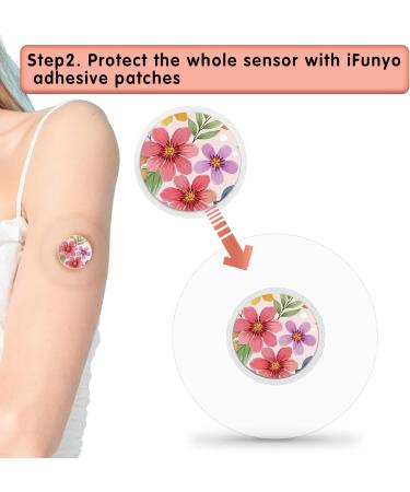 Waterproof Sensor Covers for Libre 2 & Floral Stickers 40-Pack | Latex-Free Hypoallergenic | 14-Day Long Stay | Multicolor Libre 2 Covers - Buy Online on GoSupps.com