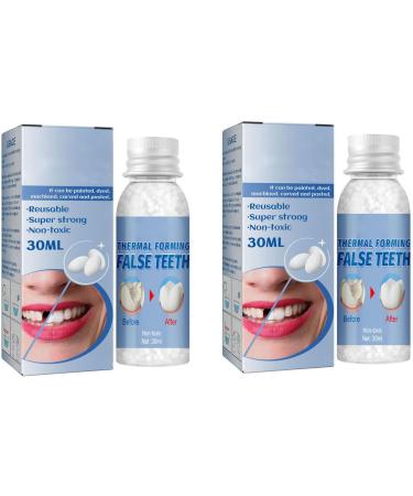 Flipped Warm 2 PCs Formable Artificial Teeth - Temporary Dentures Provisional Dental Repair Kit & DIY Vampire Fake Teeth - Buy Online on GoSupps.com