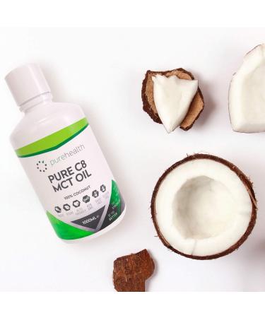 Premium Pure MCT Oil 1L C8 | 100% Coconut | 99.8% Purity | Paleo Keto Vegan Gluten Free | (Pack of 1) - Buy Online on GoSupps.com