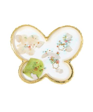 Jihuoo crystal nail art palette nail art cosmetics mixed palette color mixture plate nail art painting gel palette butterfly 2#