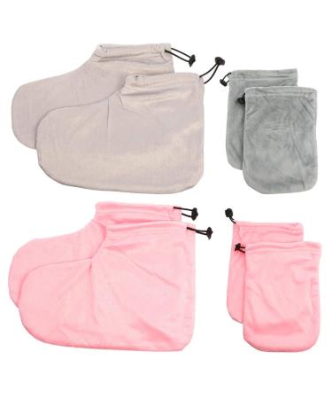 Paraffin bathroom shoes wax care isolated maths socks paraffin heated gloves foot inserts for women and men 8 pieces