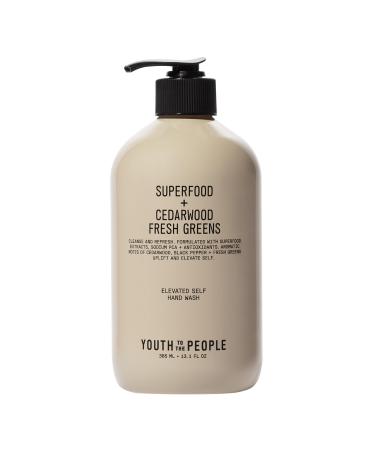 Youth To The People Superfood Antioxidant Hand Wash with Kale + Green Tea - Nourishing Gel Cleanser for Dry Hands - Aromatic Fragrance of Fresh Greens Cedarwood Black Pepper - Vegan (13.1 fl oz)