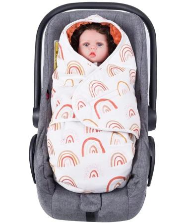 Rainbow Baby Blanket Swaddle Wrap - Soft & Warm Infant Sleeping Wrap for Boys & Girls - Unisex Receiving Blanket 0-6 Months - Buy Online on GoSupps.com