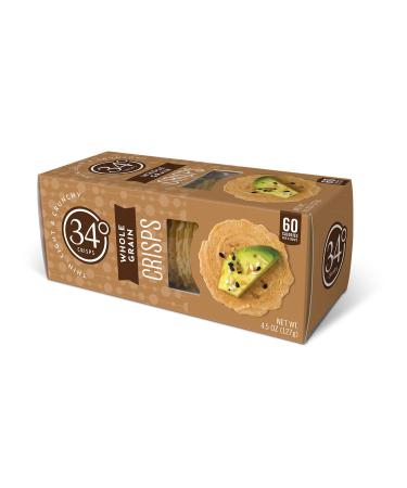 34 Degrees Whole Grain Crisps - Thin, Light & Crunchy - 4.5oz Single Pack - Buy Online on GoSupps.com