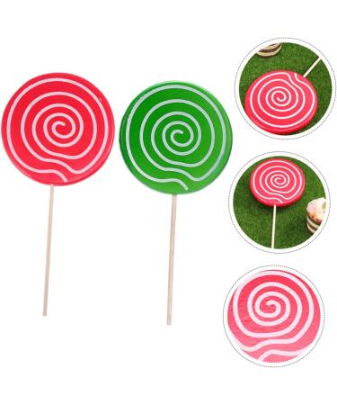 Alipis 4 Pcs Fake Lollipop Props Decor Christmas Lollipop Props Giant Prop Giant Candy Peg with Hook Realistic Candy Props Kid Toys Lollipop Cake Decorations Child Wooden Ornaments Drinks - Buy Online on GoSupps.com