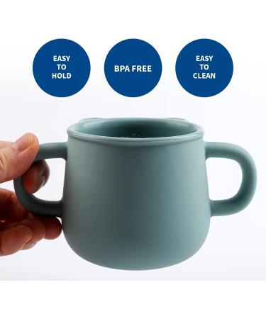 BLUE GINKGO Silicone Toddler Cup - 8oz Training Open Cup with Handles for Toddlers 1-3 | Made in Korea | Green - Buy Online on GoSupps.com