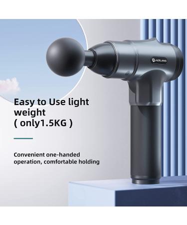 Portable Muscle Massage Gun with 20 Speeds and 6 Massage Heads - Aerlang Handheld Percussion Massager for Athletes - Relief Pain and Relaxation - Gray - Buy Online on GoSupps.com