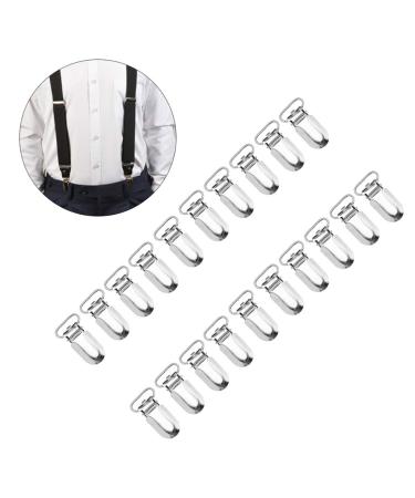 50 Metal Tights Baby Bibs Clips - Stocking Holder & Pacifier Straps | Buckle Clips for Men - White Overall Braces - Buy Online on GoSupps.com