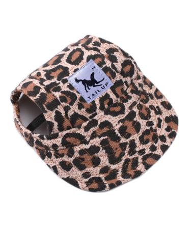 Baseball cap for pets dogs Basecap Outdoor Sport Sun protection Sunbonnet Summer Reise Hut Baseball cap sun hats with ear holes and adjustable chin straps Leopard XL XL Leopard