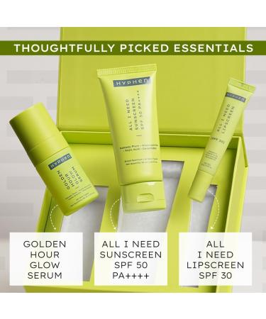 Hy phen Daily Glow Essentials Gift Kit | Complete Skin Care Routine with Face Serum Moisturizing Sunscreen SPF & Lip Balm | Perfect Gift Set for All Skin Types Women - Buy Online on GoSupps.com