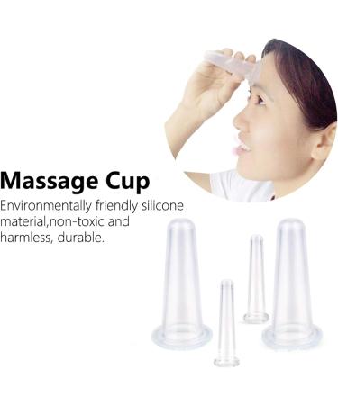 4PC Silicone Massage Cup Set - Glass Face Cupping for Body Care & Moisture Absorption - Ideal for Daily Household Use - Buy Online on GoSupps.com