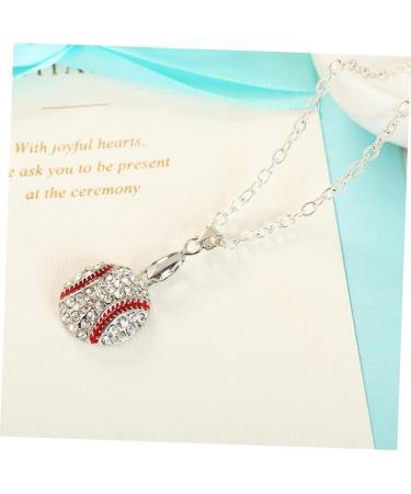 COLLBATH Necklaces A Necklace Crucifix Pendant Baseball Chain Silver Pendant Jewelry Sports Accessories - Buy Online on GoSupps.com