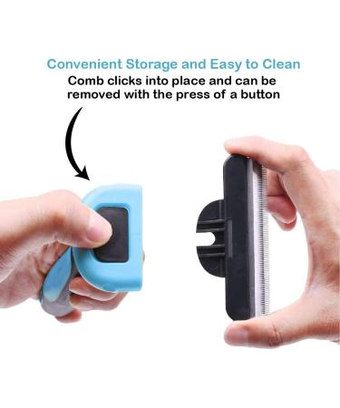 Professional Pet Brush for Cats & Dogs | Reduces Shedding & Tangles | Detachable Stainless Steel Comb | Soft Anti-Slip Handle - Buy Online on GoSupps.com