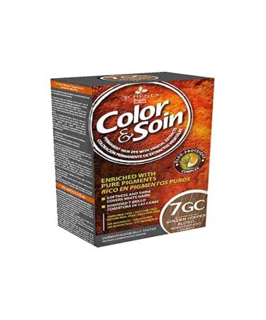 Les 3 Ch nes Color & Soin Permanent Color Care - Copper Golden Blond: 7GC