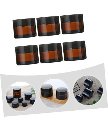 Angoily 6 Sets Cream Bottle Eye Cream Bottle Airless Clear Container with Lid Clear Jars Clear Round Jars Shot Glass with Lid Lotion Sample Cosmetic Travel Brown Glass With Cover - Buy Online on GoSupps.com