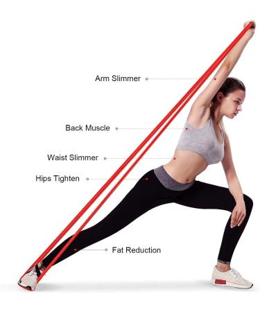 Exercise Resistance Band Set - 5 Levels with Carry Bag | CKDCARES - Fitness Yoga Pilate Gym Training & Physical Therapy - Buy Online on GoSupps.com