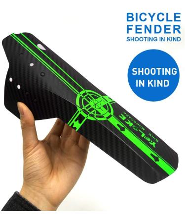 FETESNICE Mountain Bike Fender Set - Front and Rear Mud Guards for 20-29 Bicycles, Adjustable, Green - Buy Online on GoSupps.com