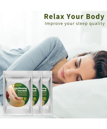 Lymphatic Drainage Ginger Foot Leg Slimming Bath Bag - Natural Mugwort Herb - Foot Reflexology Spa Massage (10pcs) - Buy Online on GoSupps.com