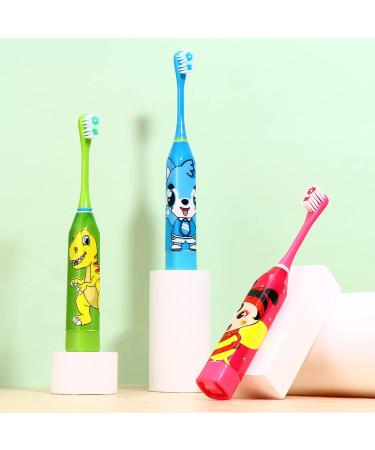Kids Automatic Soft Toothbrush Set | Gentle Cartoon Whitening Heads | Suitable for Toddler | Vibrating & Sensitive | Assorted Colors | 18.5X2.3X2.3cm - Buy Online on GoSupps.com