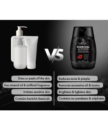 UrbanGabru Charcoal Face Wash with Apple Cider Vinegar | Acne Control & Glowing Skin | International Shipping - Buy Online on GoSupps.com