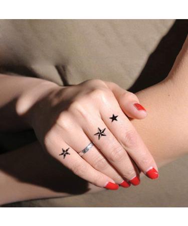 Yesallwas Cute Black Moon Sky Stars Temporary Tattoo 6 Sheet Set - Waterproof Art Fake Tattoo Stickers for Women, Kids & Body - Trendy Galaxy Design - Buy Online on GoSupps.com