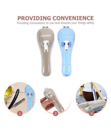 PopetPop 2-Piece Beard Razor Holder Box - Safety Case for Men - Blue Gray Razor Keeper - Buy Online on GoSupps.com