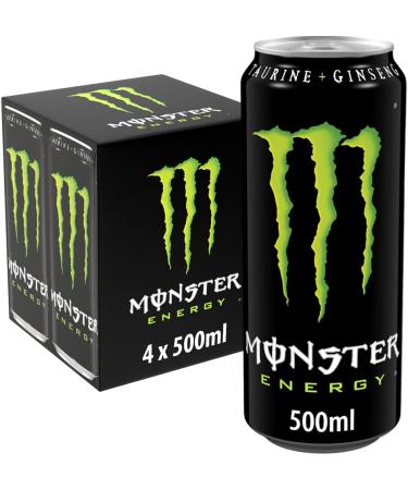 Monster Energy Drink - Green - Pack of 4 - 500ml