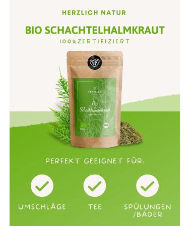 Organic Horsetail Tea 100g - 100% Pure Herbal Loose Cut Tea | Field Horsetail for Wellness | Free International Shipping - Buy Online on GoSupps.com