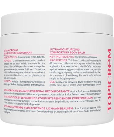 Topicrem - Ultra Moisturizing Comfort Body Balm - Nourishes Protects and Moisturizes the Skin - Rich Texture Delicate Odor Sensitive and Dry Skin From 3 Years Made in France - 380ml - Buy Online on GoSupps.com
