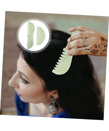Fomiyes Jade Hair Comb & Scalp Massager | Christmas Gifts for Relaxation | Face & Scalp Massage Tool - Buy Online on GoSupps.com