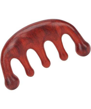 Gientan Scalping Massage Comb - 5 Teeth Sandalwood Gua Sha for Portable Meridian Massage - Buy Online on GoSupps.com