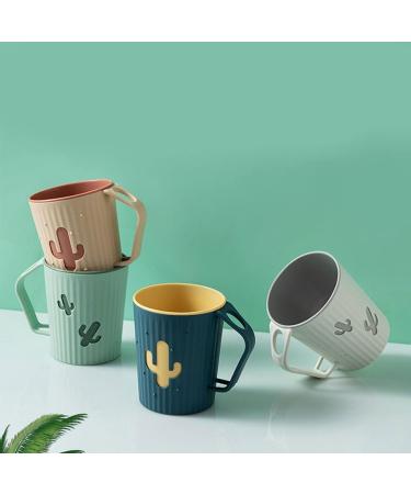 Toothbrush Travel Case & Bathroom Cup Set - Orange Plastic Mug with Handles for Home & Travel - Buy Online on GoSupps.com