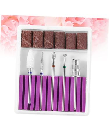 POPETPOP 2 Sets Drill Bits for Nails Nail Art Equipment Nail Bits Nail Polish Tools Manicure Drill Bits Nail Polish Accessories Gel Polish Remover Drill Bit Acrylic Purple Nail Drill 6.5x5.5cmx2pcs Purplex2pcs - Buy Online on GoSupps.com