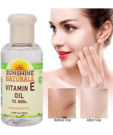 Vitamin E Essence Oil Moisturizing Skin Oil Face Nourishing Gentle Oil for Skin Face Body 75ml (Green Bottle) - Buy Online on GoSupps.com