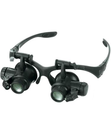 Lightweight Magnifying Glass with Led Light 10 Times 15 Times 20 Times 25 Times High-Definition Binocular Head-Mounted Magnifier Used for Repaiclocks and Reading Lofty Ambition - Buy Online on GoSupps.com