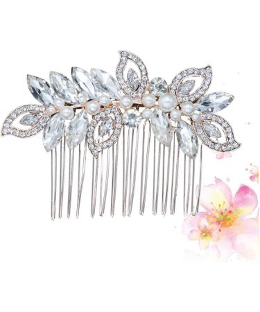 Housoutil Hair Comb for Women Rhinestone Bridal Comb Wedding Hair Accessory Hair Combs for Gold Hair Pin Gold Hair Comb Rhinestone Hair Comb Gold Headpiece Accessories Bride Rose - Buy Online on GoSupps.com
