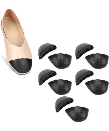 5 Pairs Round Toe Inserts - Thickened PU Foam Shoe Size Reducer & Non-Slip Toe Cushions for High Heels Sneakers & Boots (Black) - International Shipping - Buy Online on GoSupps.com